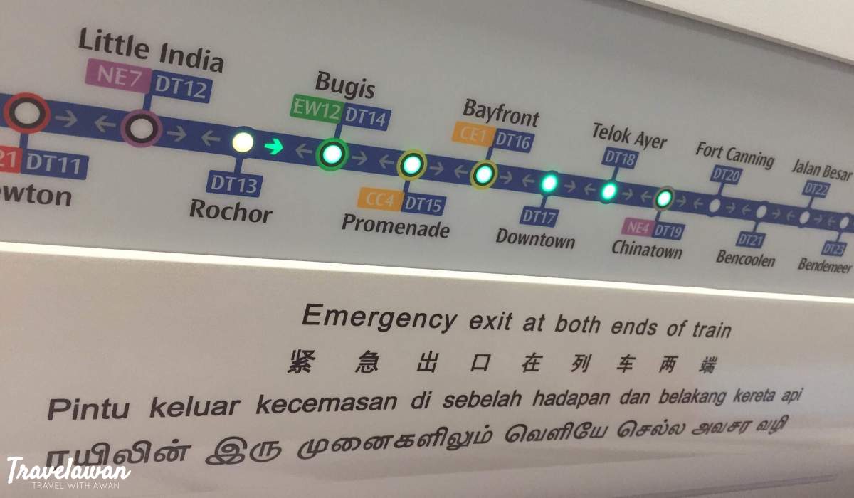 Naik MRT Downtown Line Singapura ke Berbagai Tempat Wisata, Travelawan