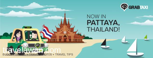 Naik Taxi di Pattaya, Pesan Lewat Aplikasi Grab Taxi, Travelawan